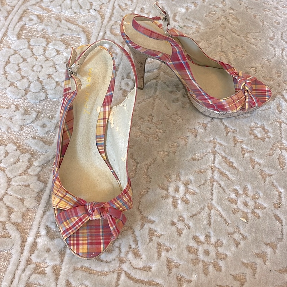 Plaid platform 4” heels by Wet Seal